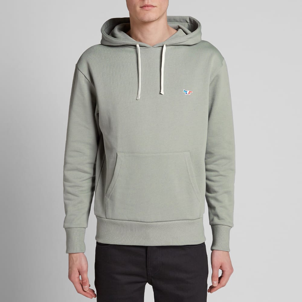 Maison Kitsuné Tricolour Fox Popover Hoody (Grey Melange)