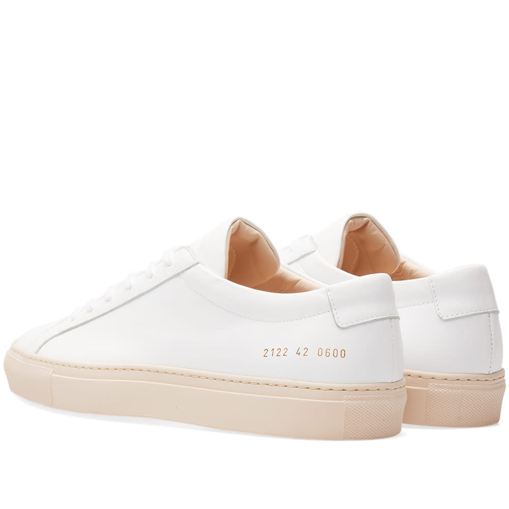 Common Projects Achilles Low Coloured Sole White Nude End Au