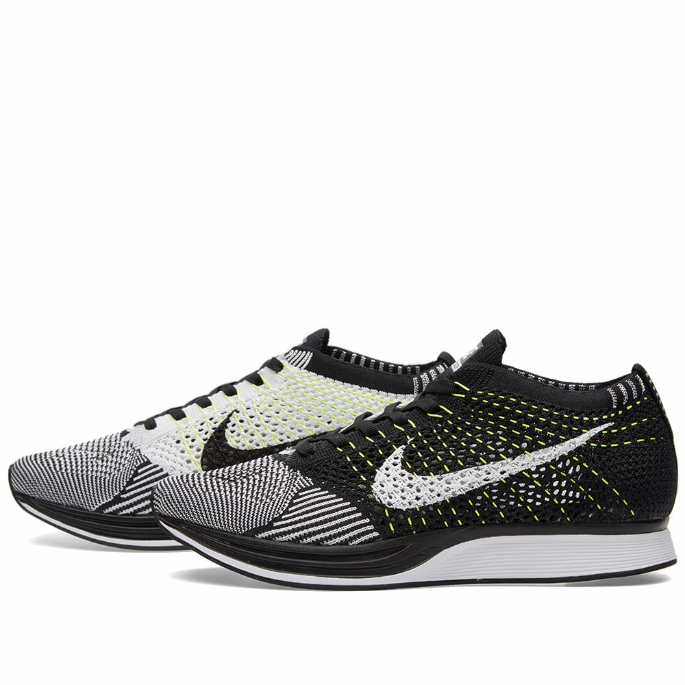nike 200 flyknit black and white