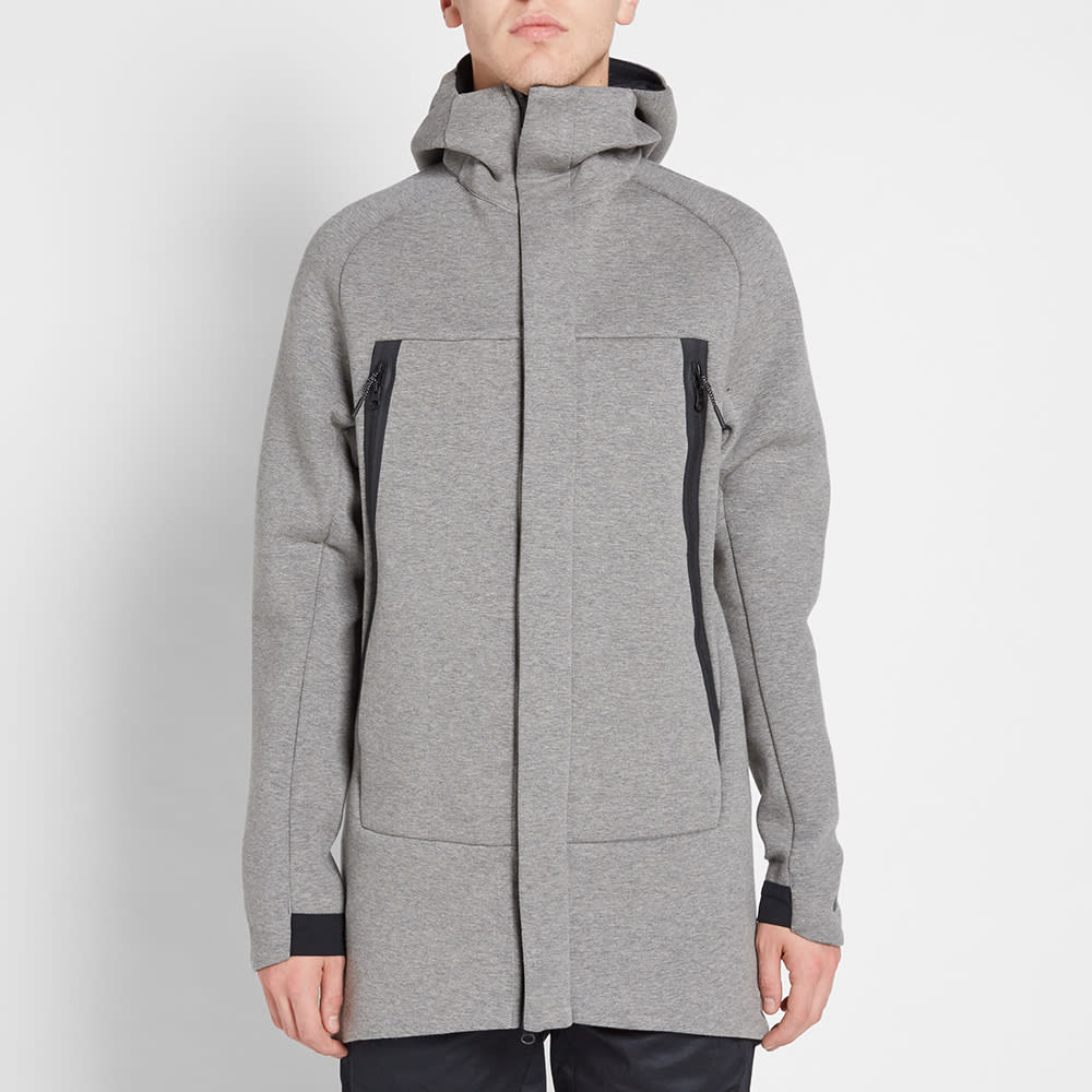 Nike Tech Fleece Parka (Carbon Heather & Black)