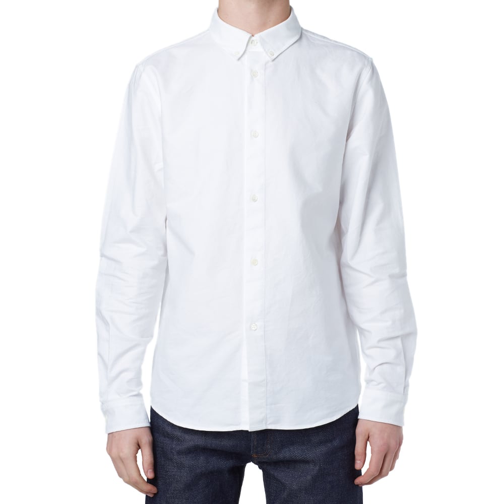 A.P.C. Oxford Button Down Shirt (White)
