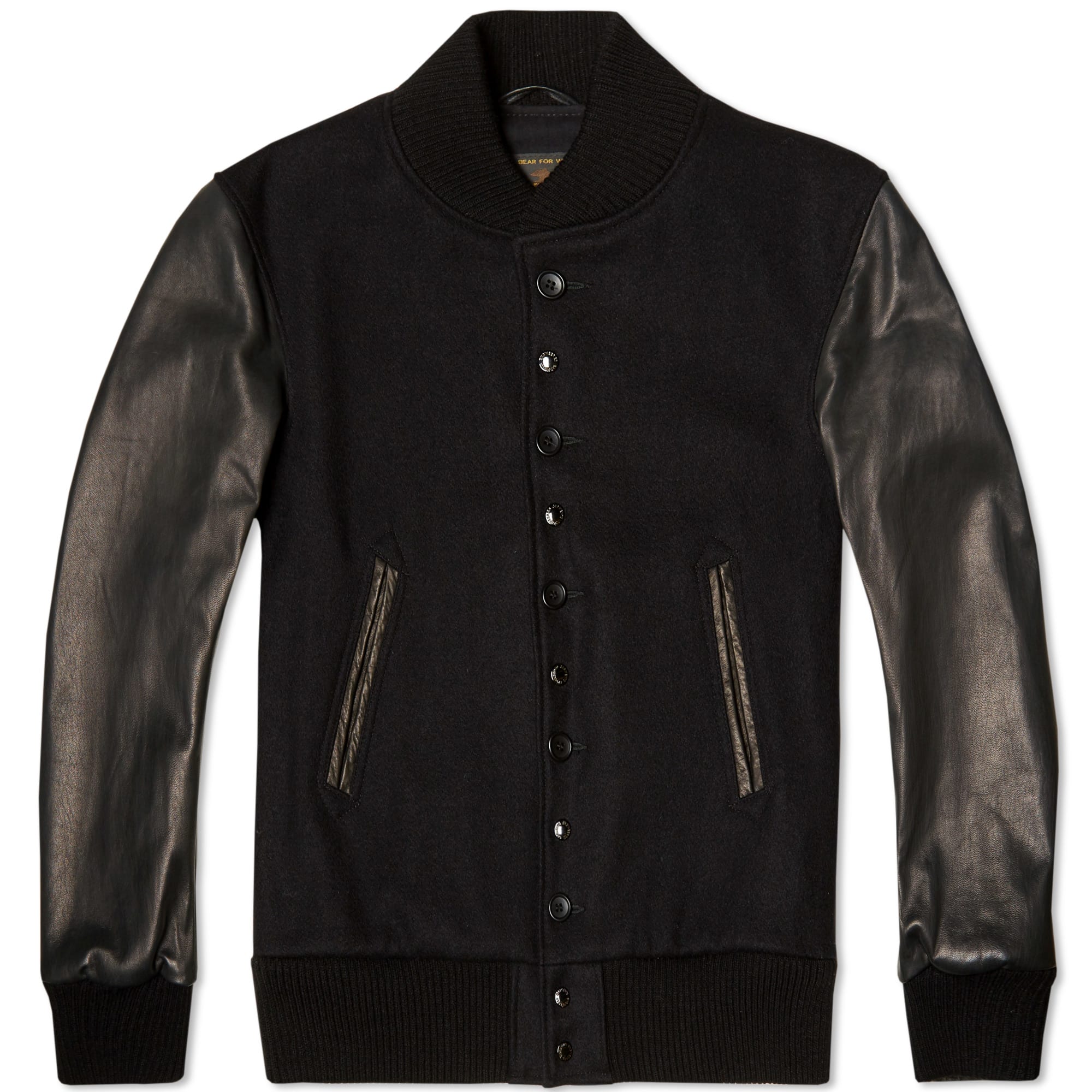Golden Bear Sportswear x Engineered Garments Varsity Jacket (Black Wool & Leather) Golden Bear Sportswear x Engineered Garments Varsity Jacket (Black Wool & Leather)