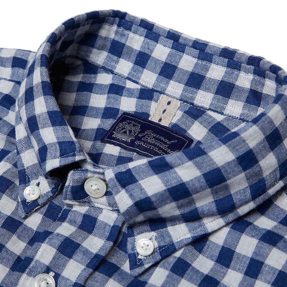 Journal Standard Button Down Double Gauze Shirt (Blue)