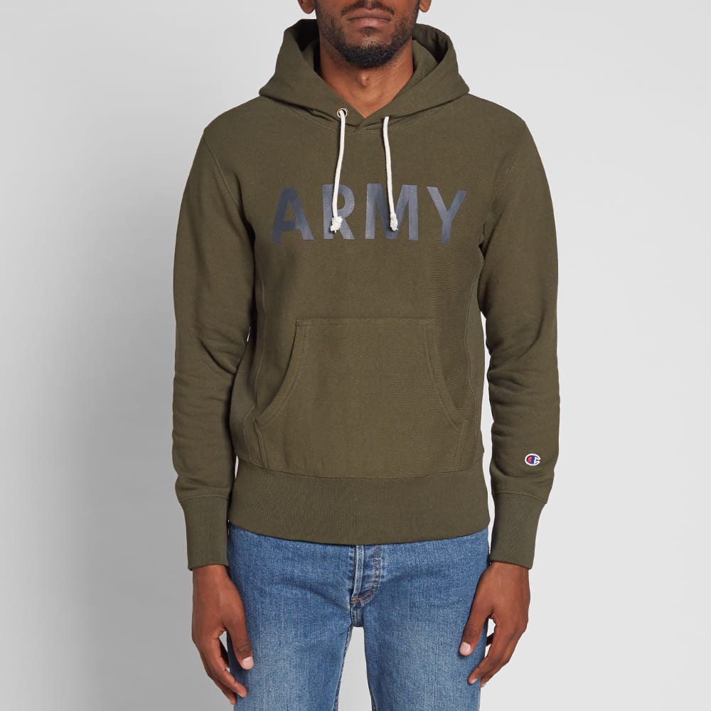 Cargo olive champion hoodie clearance