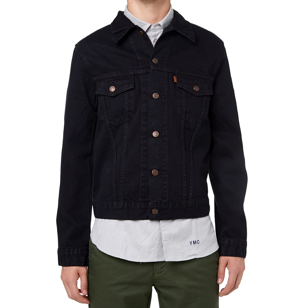 Similiar Levi S Jacket Black Keywords Levi S Vintage Clothing Orange Tab 1970s Trucker Jacket Black Overdye
