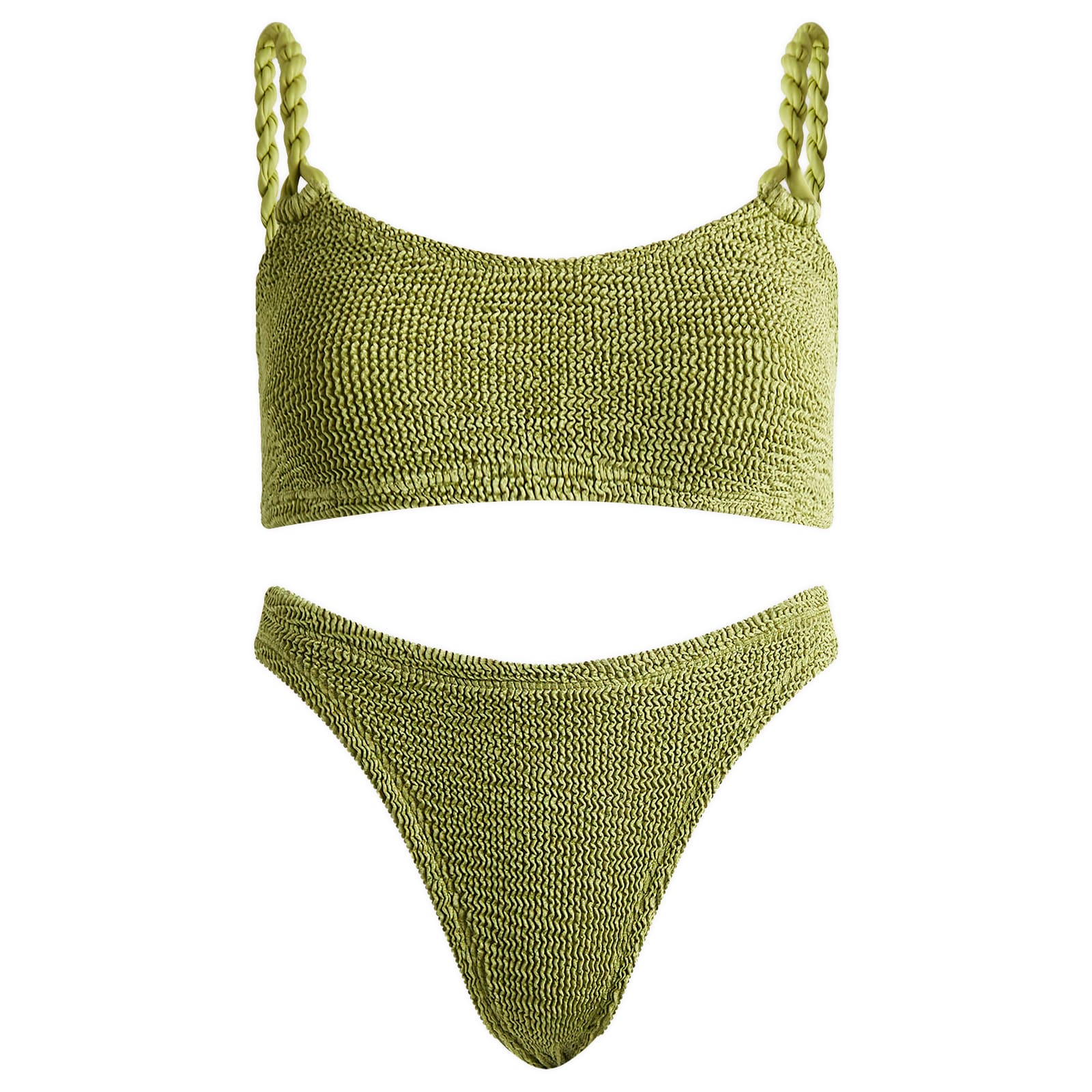 Hunza G Phoebe Bikini Metallic Moss End Au