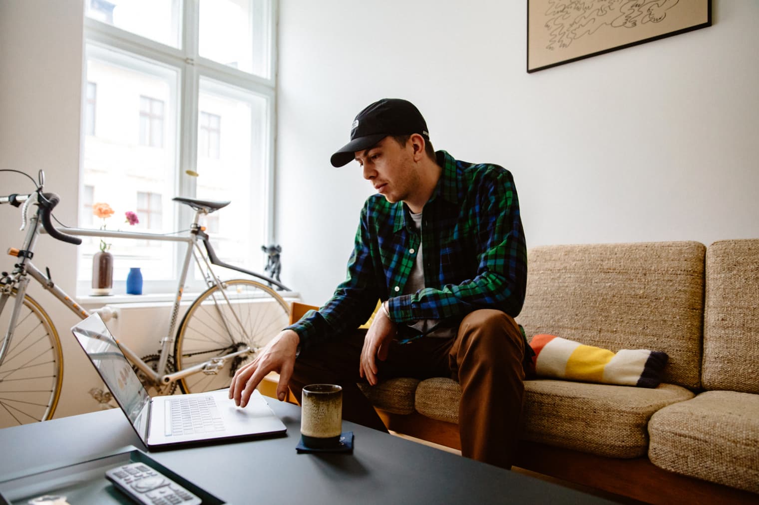 Flight Case Sneakers: Chris Danforth at home in Berlin. 