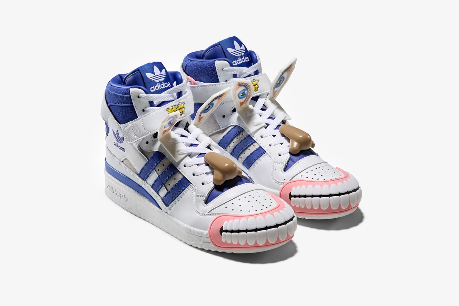 ADIDAS X KERWIN FROST FORUM HI HUMANCHIVES | WHITE/BOLD BLUE/YELLOW | GX3872 | 10.11.21