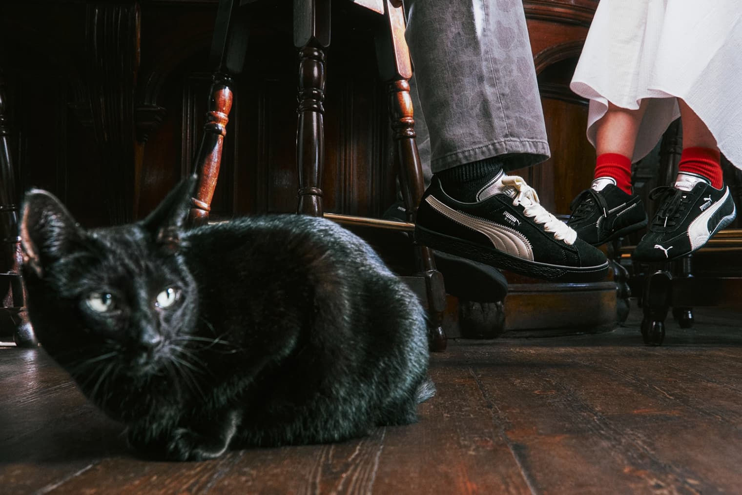 End Puma speedcat sneaker, black and white.