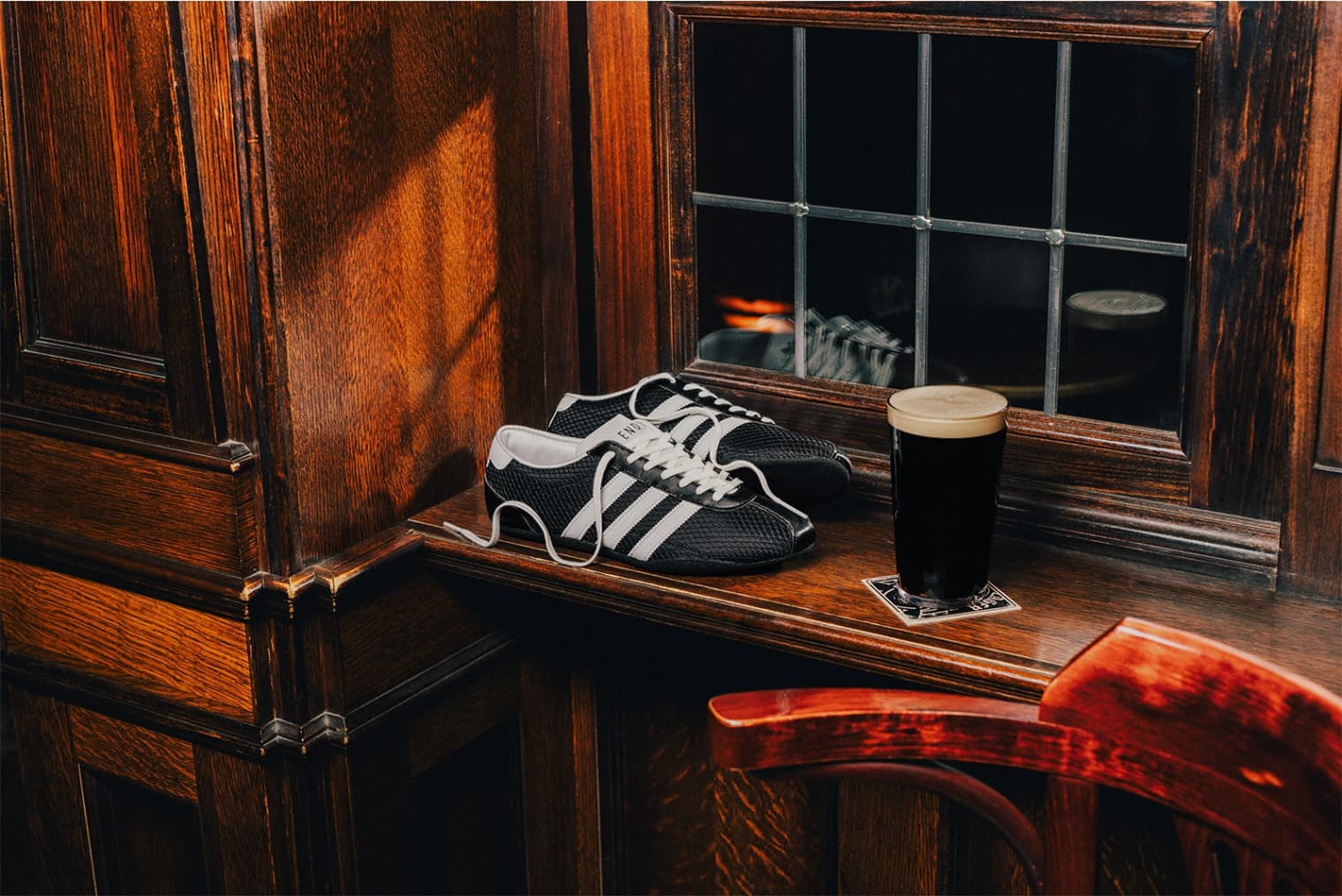 End Adidas Tokyo black and white sneaker.