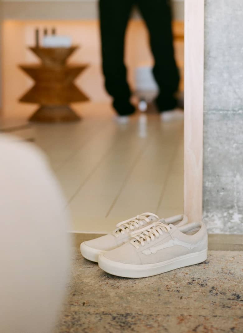Jason Markk wearing VANS VAULT x Blends Bones Old Skool ComfyCush LX