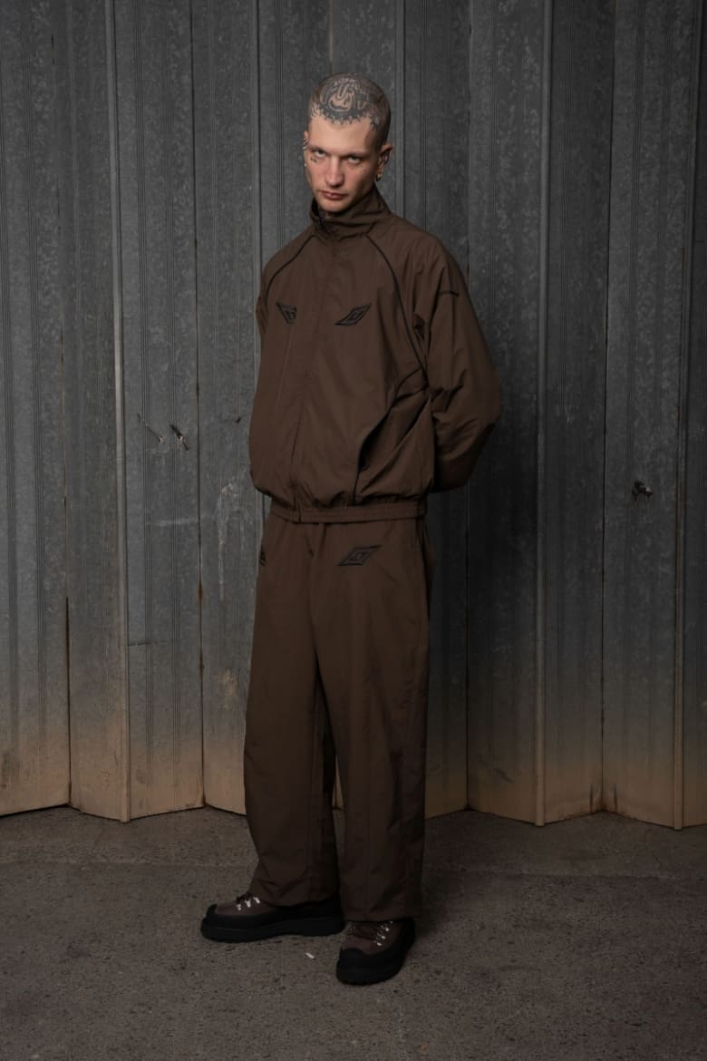 Umbro by Slam Jam Eyes Track Suit in Brown