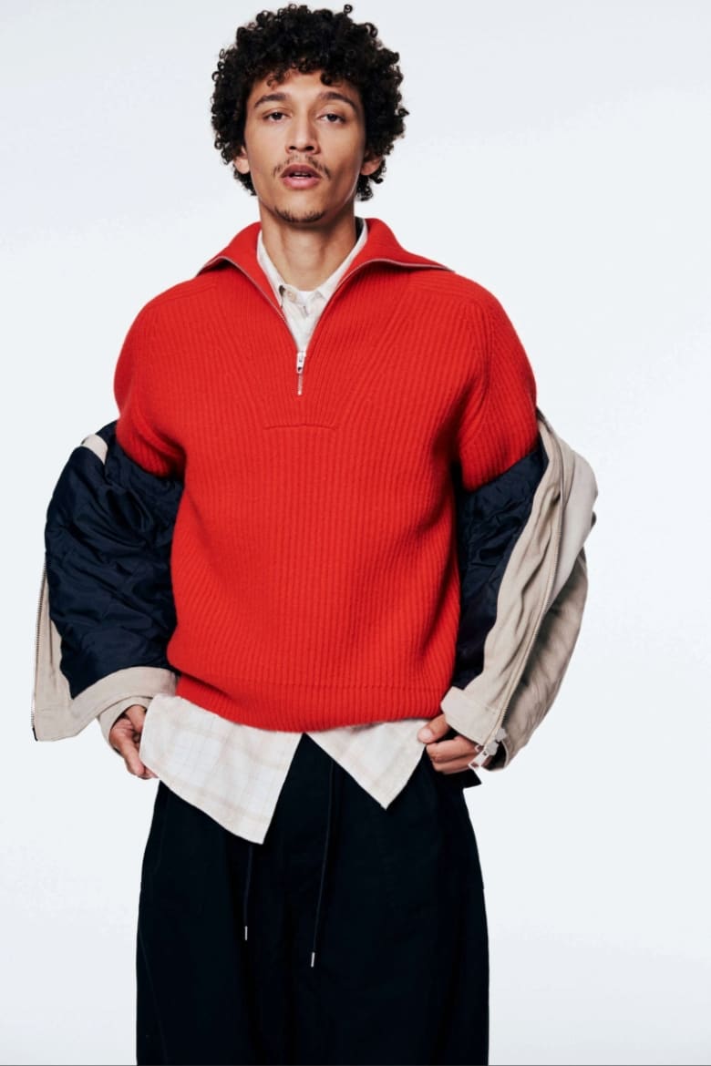 A model wearing Jil Sander knitwear