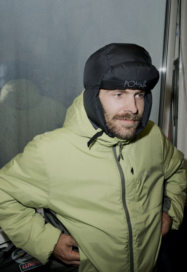 A model wearing a Polar Skate Co. Padded Jacket