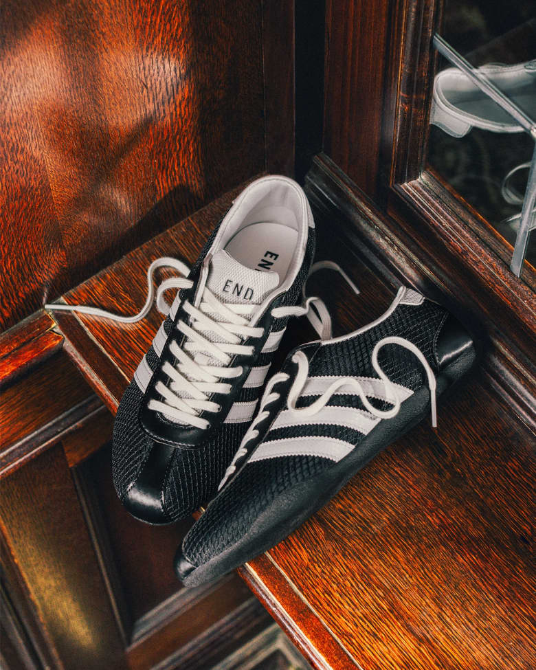 End Adidas Tokyo black and white sneaker.