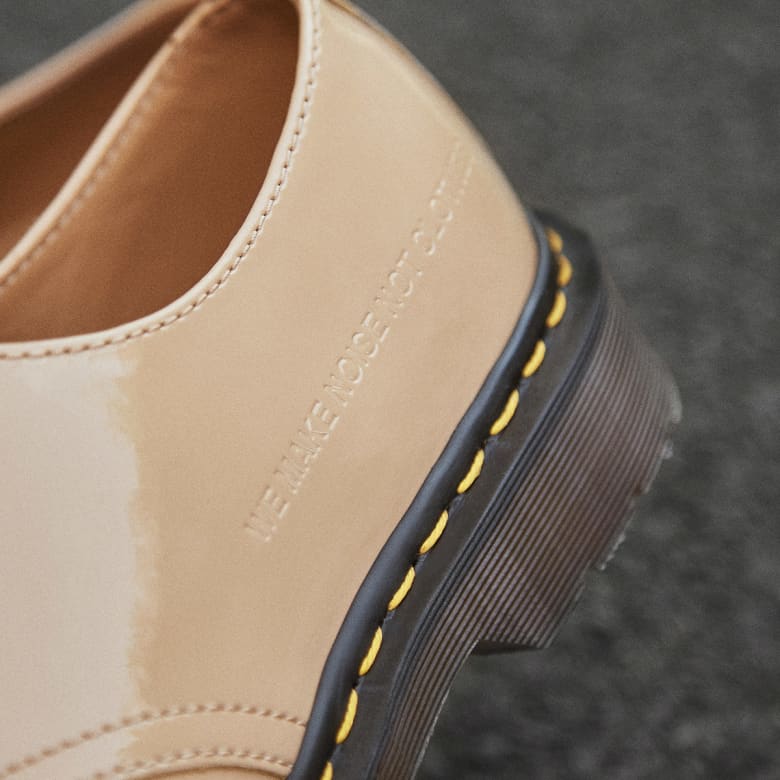 Dr martens 　ベージュ　UK7 1461 UNDERCOVER PATENT LEATHER SHOES in Beige | Dr. Martens
