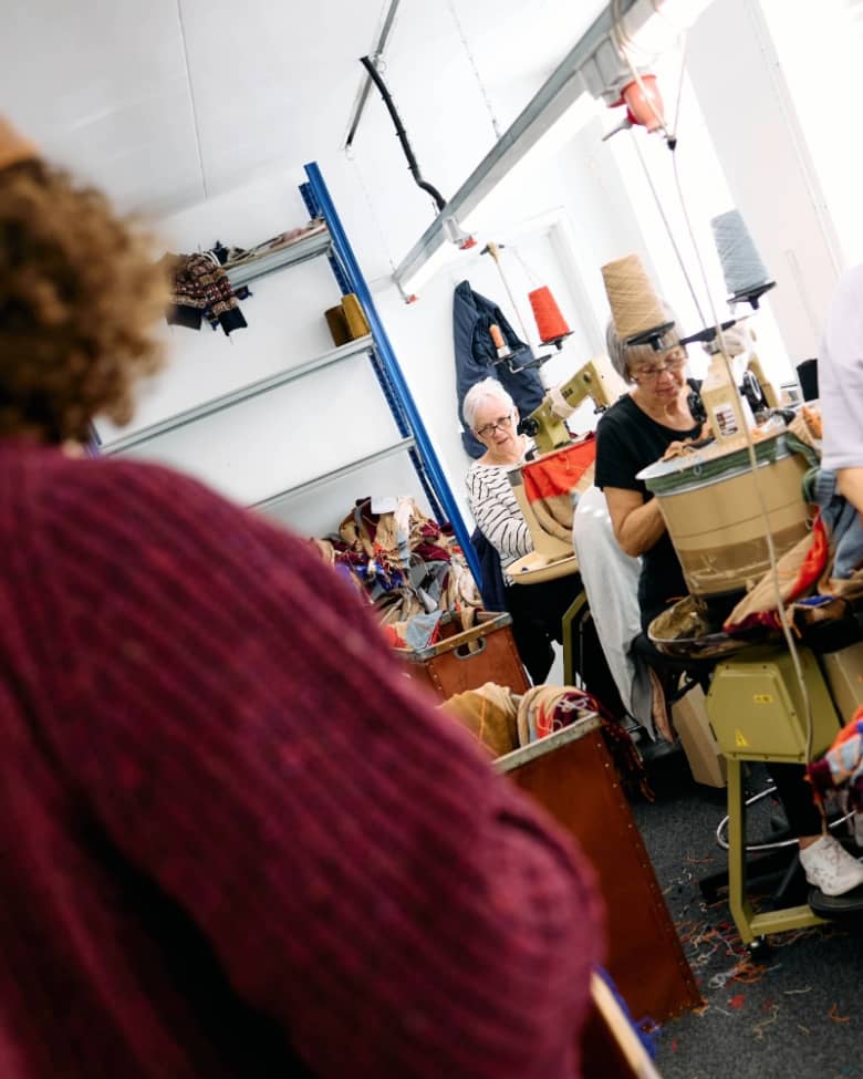 The linking room in the Barbour factory