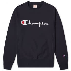 Reverse Weave Script Logo Crew Sweat