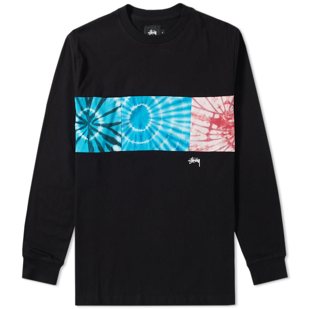 Long Sleeve Tie Dye Block Tee