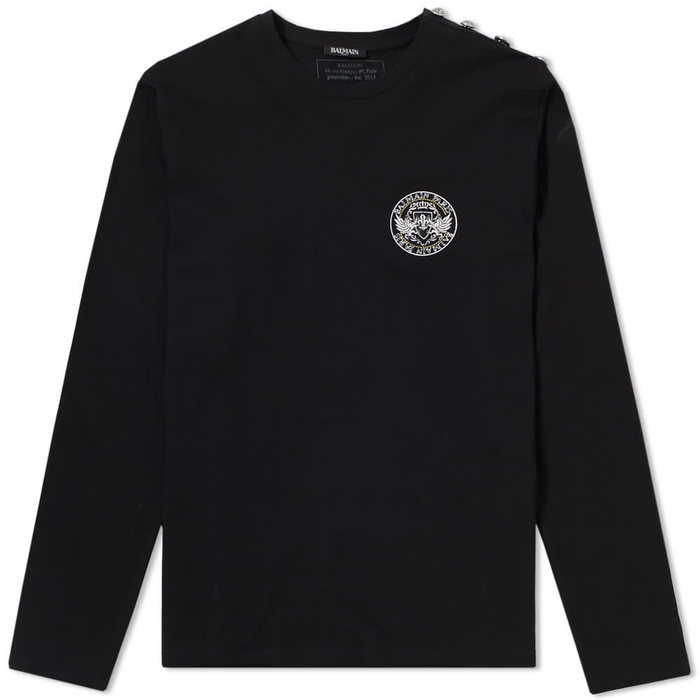 Long Sleeve Embroidered Logo Tee