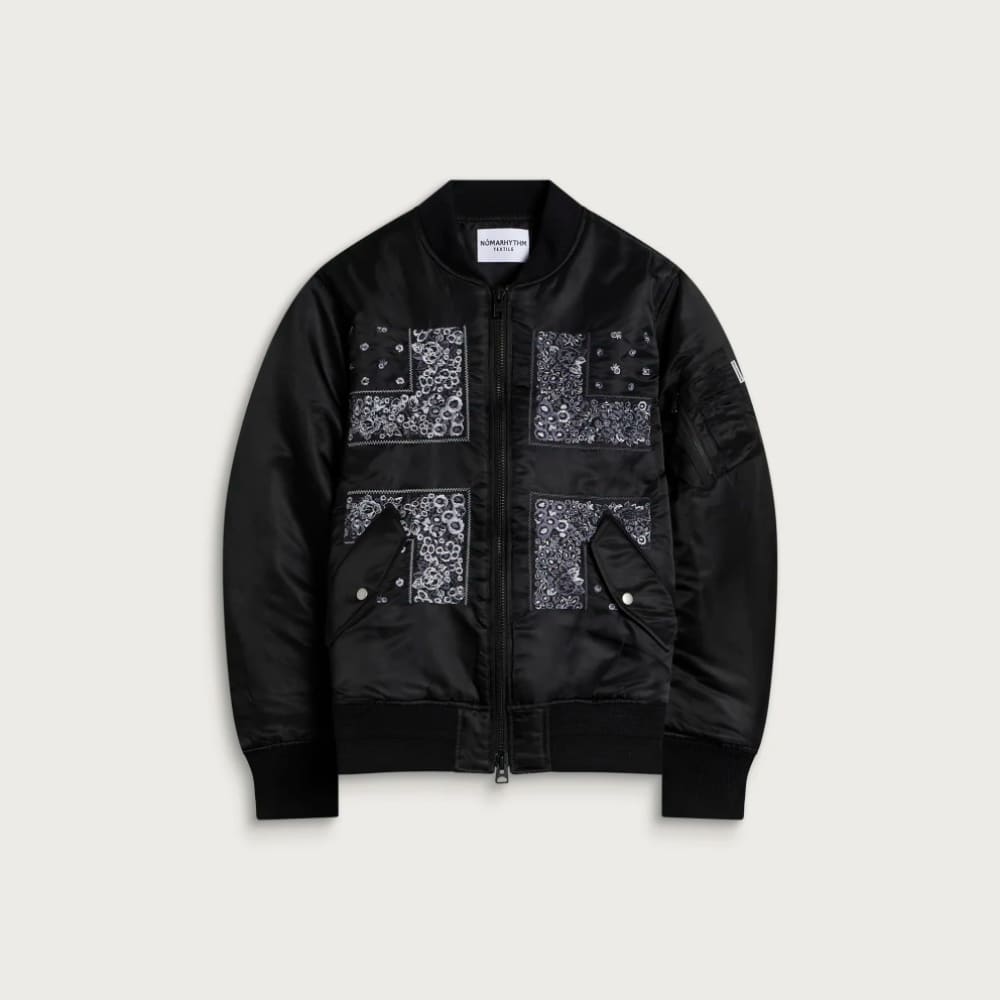 NOMARHYTHM TEXTILE Bandana Embroidery Flight Jacket