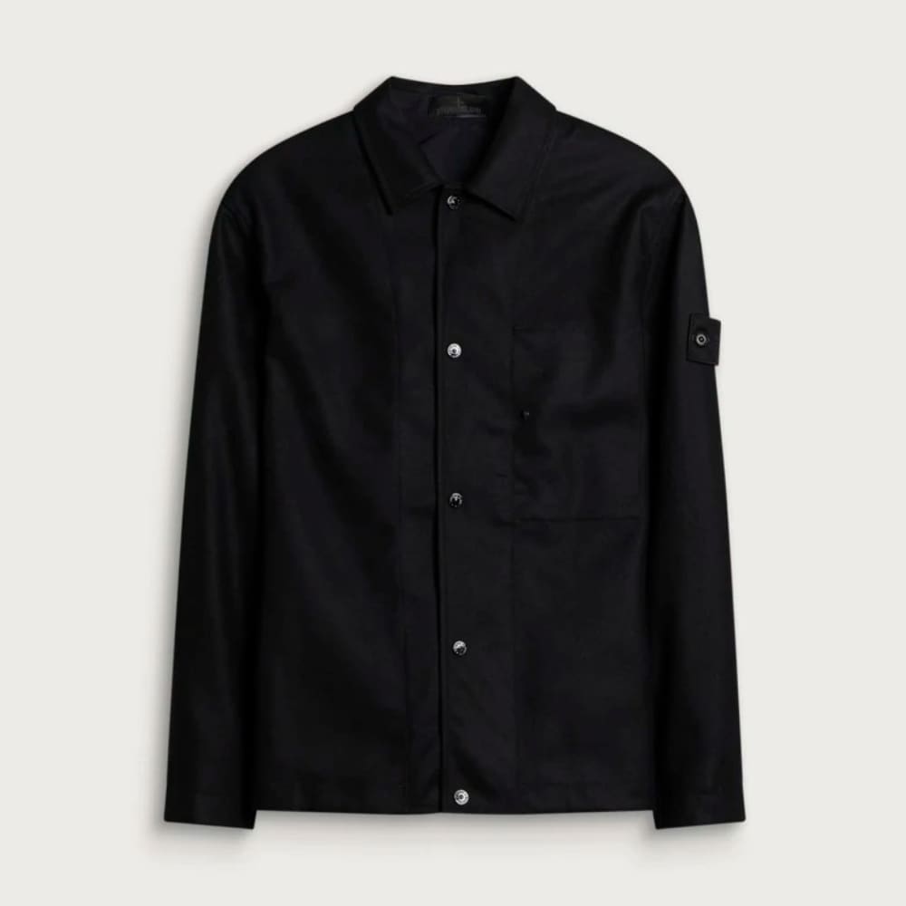 Stone Island Ghost Wool Nylon Flannel Overshirt