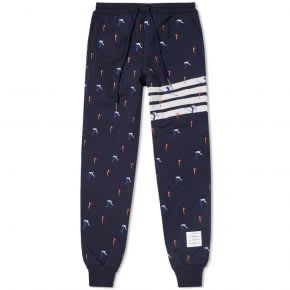 Skier Embroidered Quilted Sweatpant