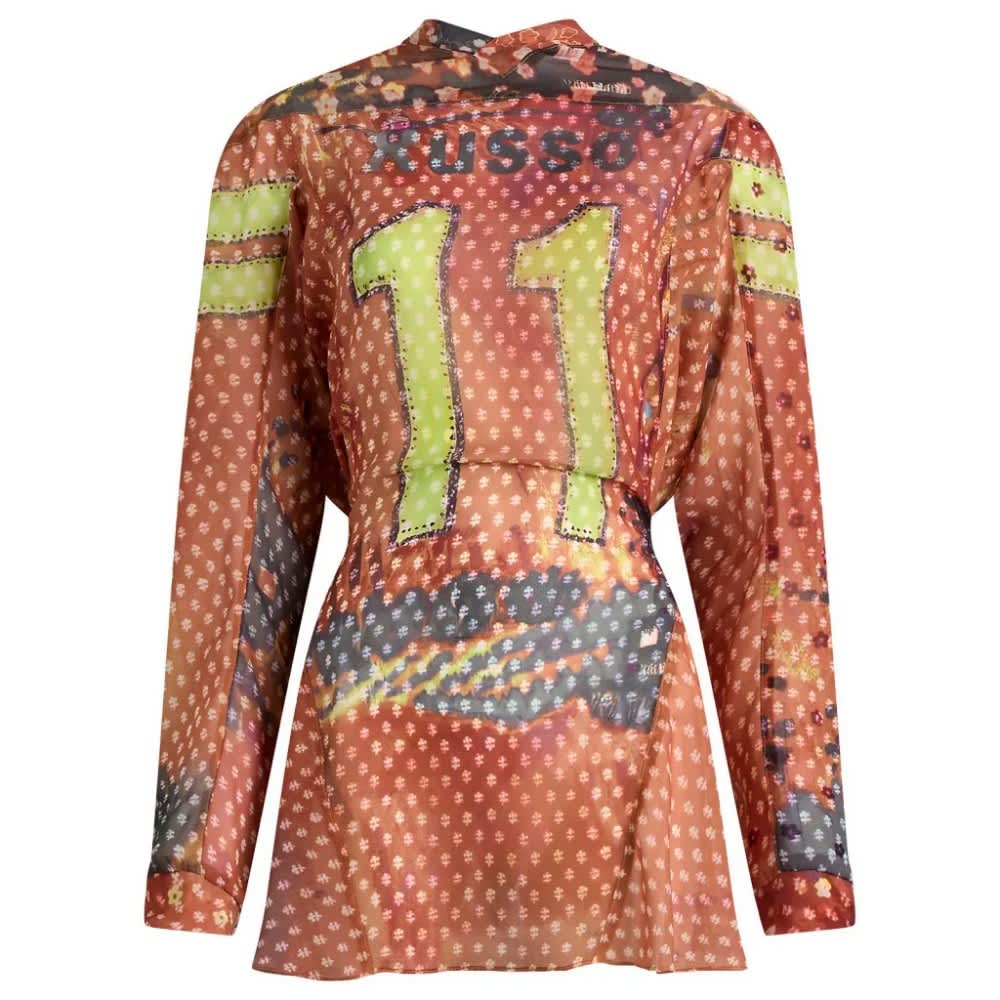 Paolina Russo Long Sleeve Short Dress