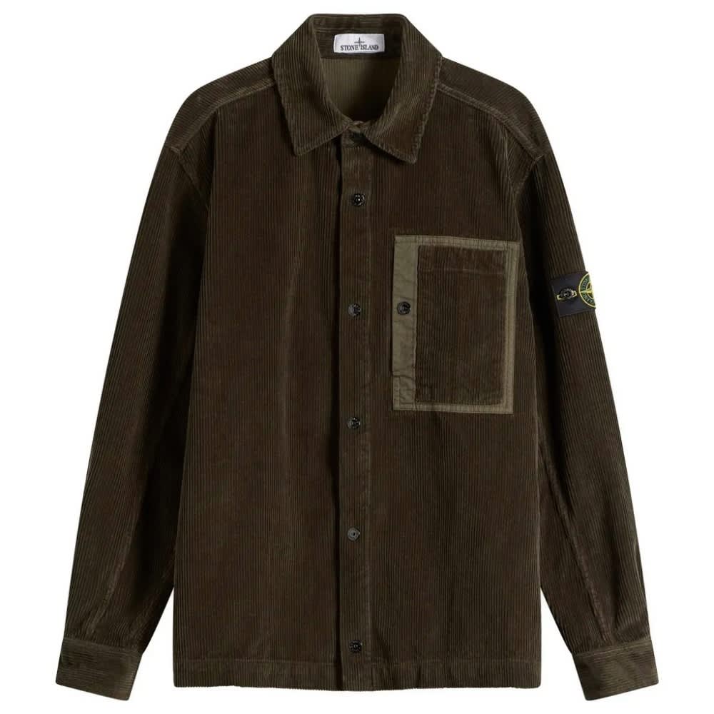 Stone Island Organic Cotton Corduroy Overshirt