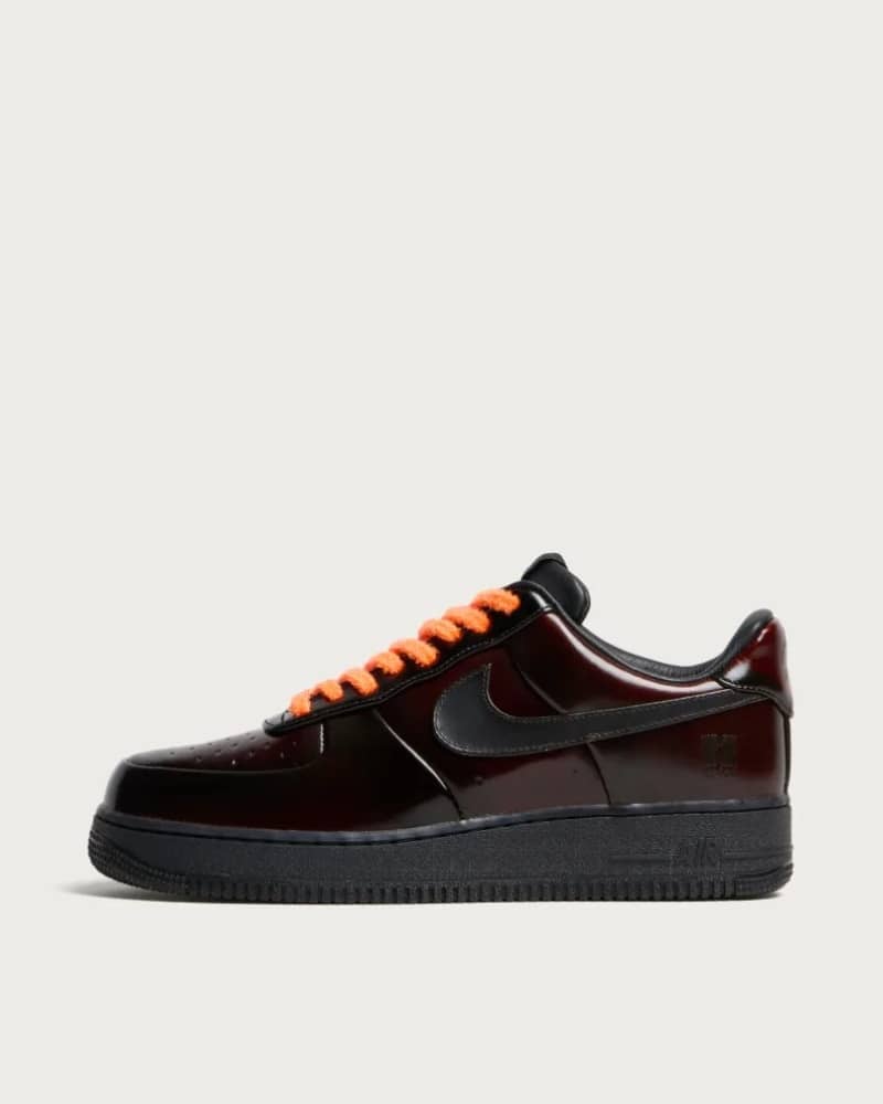  Nike Air Force 1 '07 Sneaker in Black, Cinammon, and Total Orange
