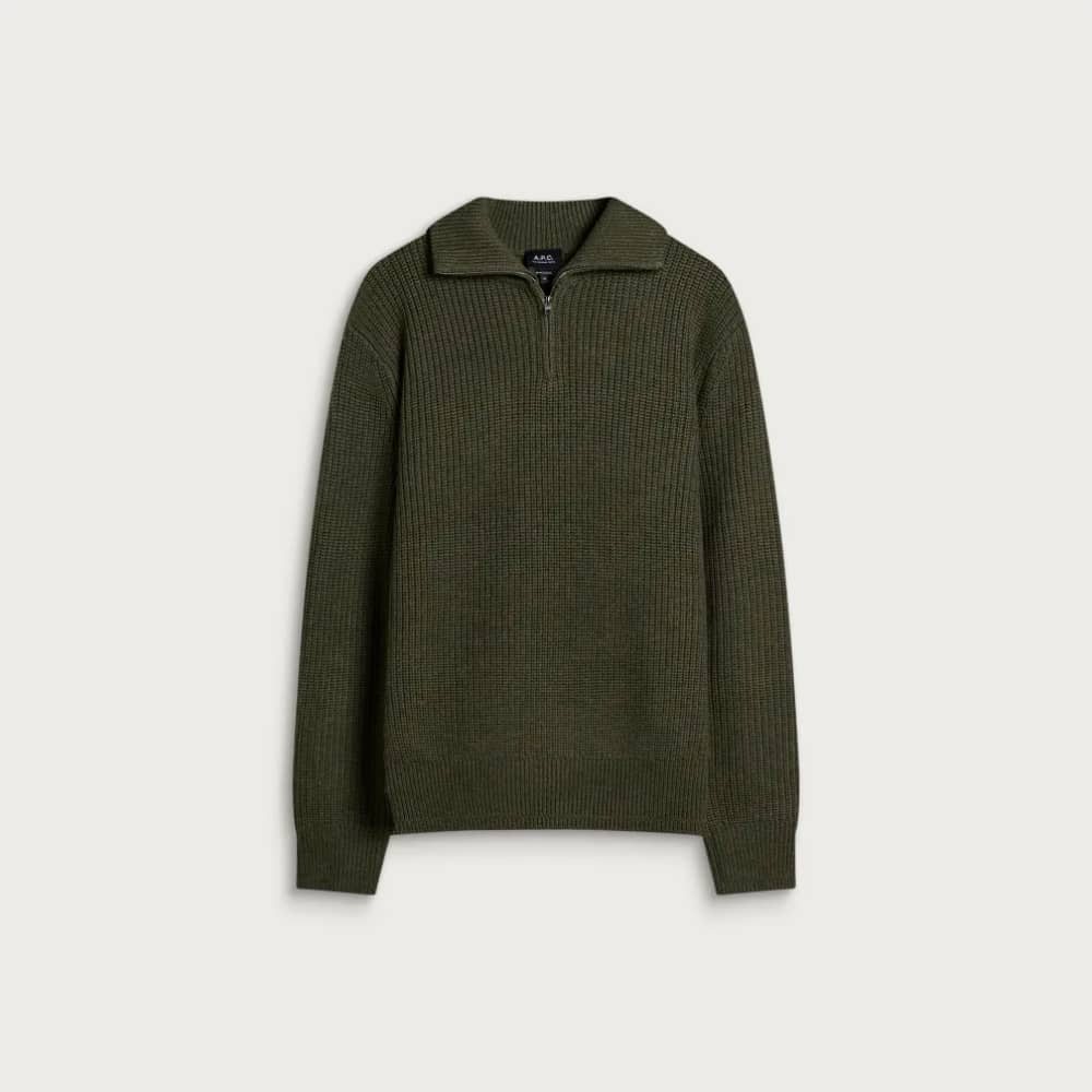 A.P.C. Daniel Quarter Zip Jumper