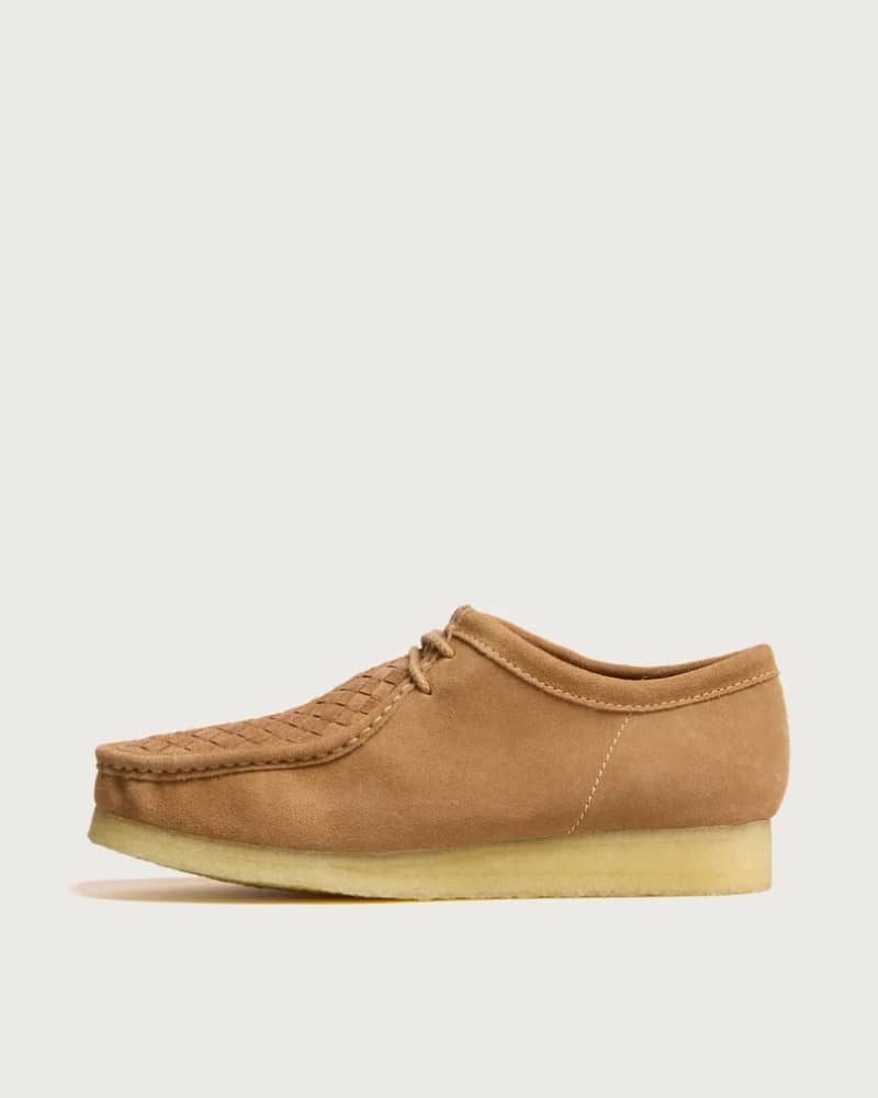 Clarks Originals Woven Wallabee in Tan Weave