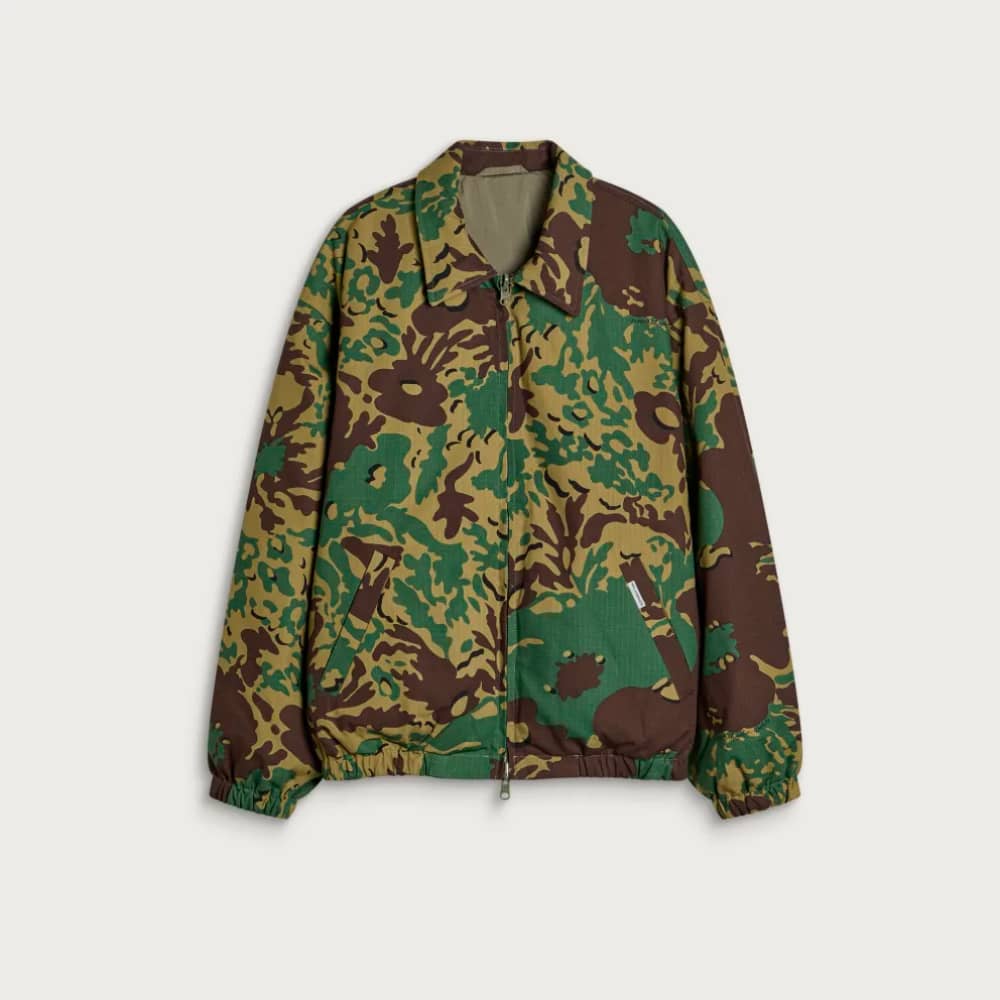 NOMARHYTHM TEXTILE Camo Flower Reversible Down Puffer Jacket