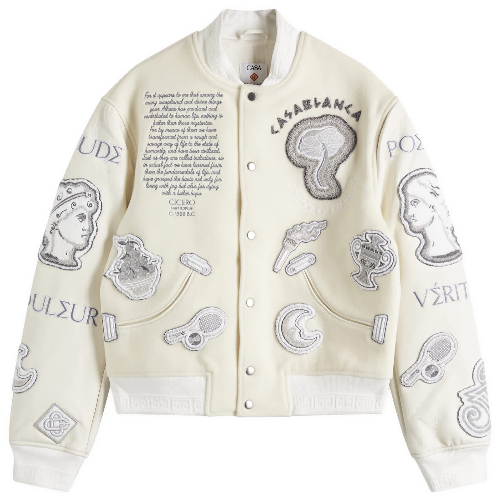 Casablanca Chenille Embroidered Varsity Jacket
