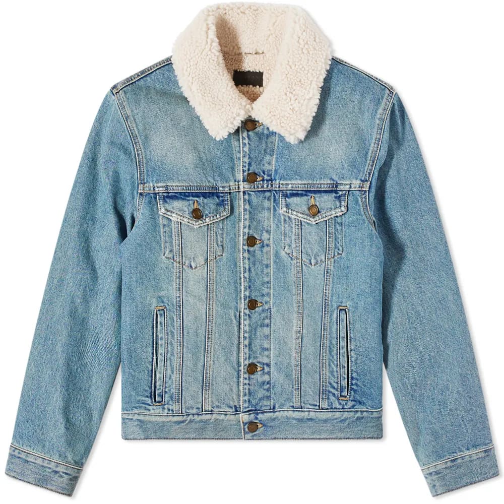 Saint Laurent Classic Sherling Denim Jacket