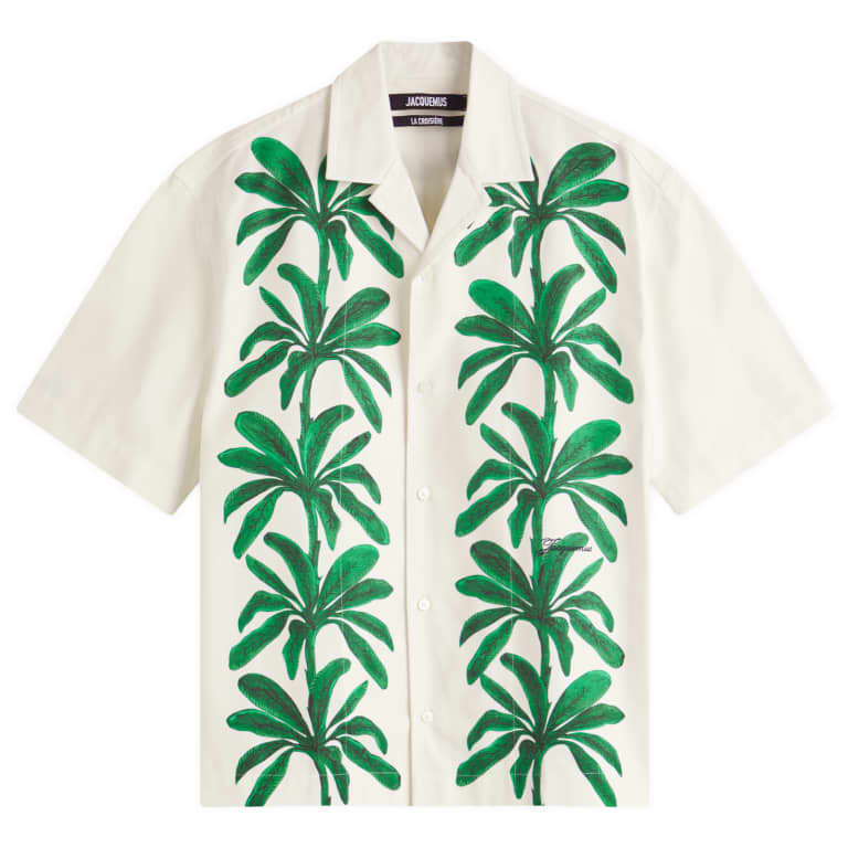 Jacquemus Palm Print Short Sleeve Shirt