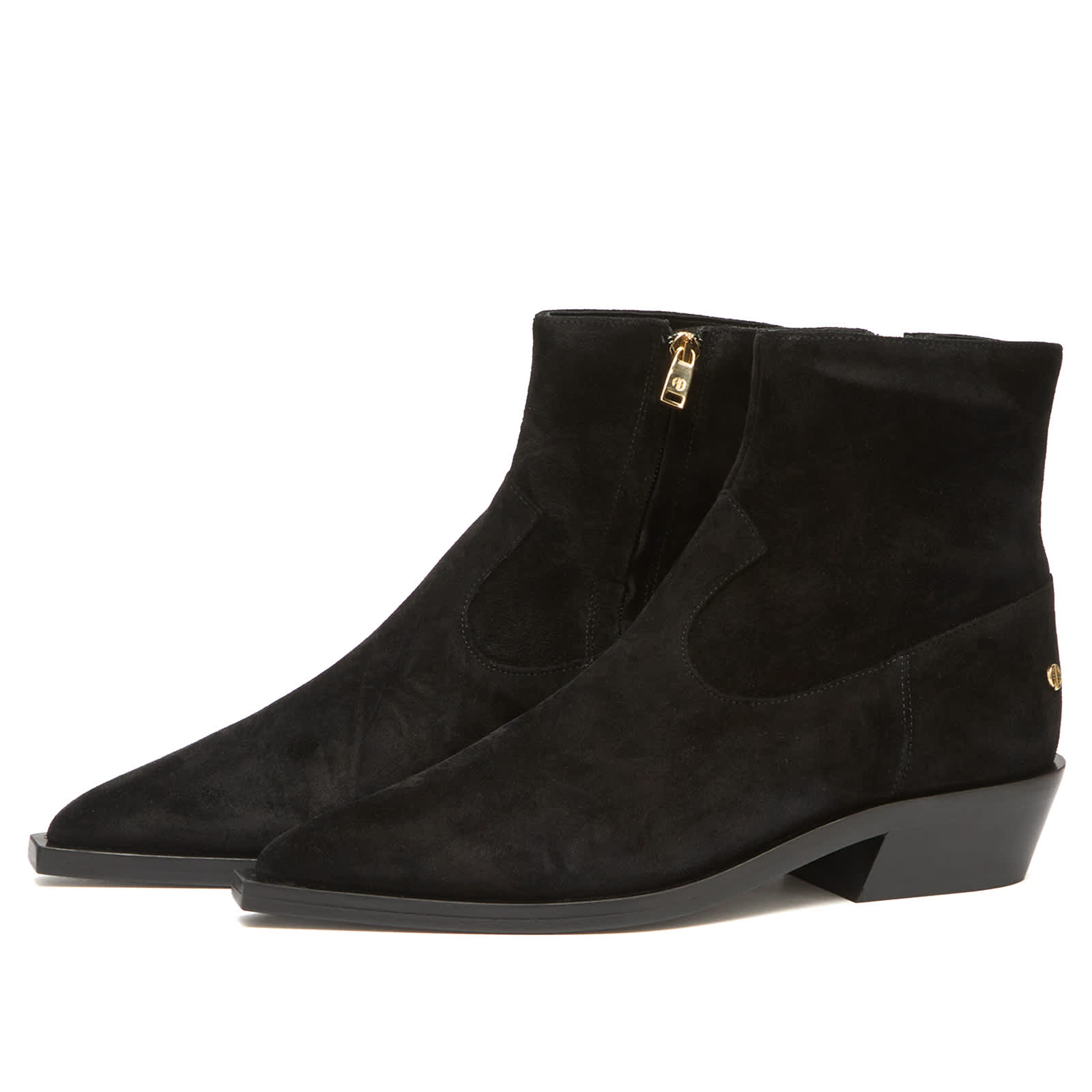 A black pair of Anine Bing Bekah Flat Western Boots