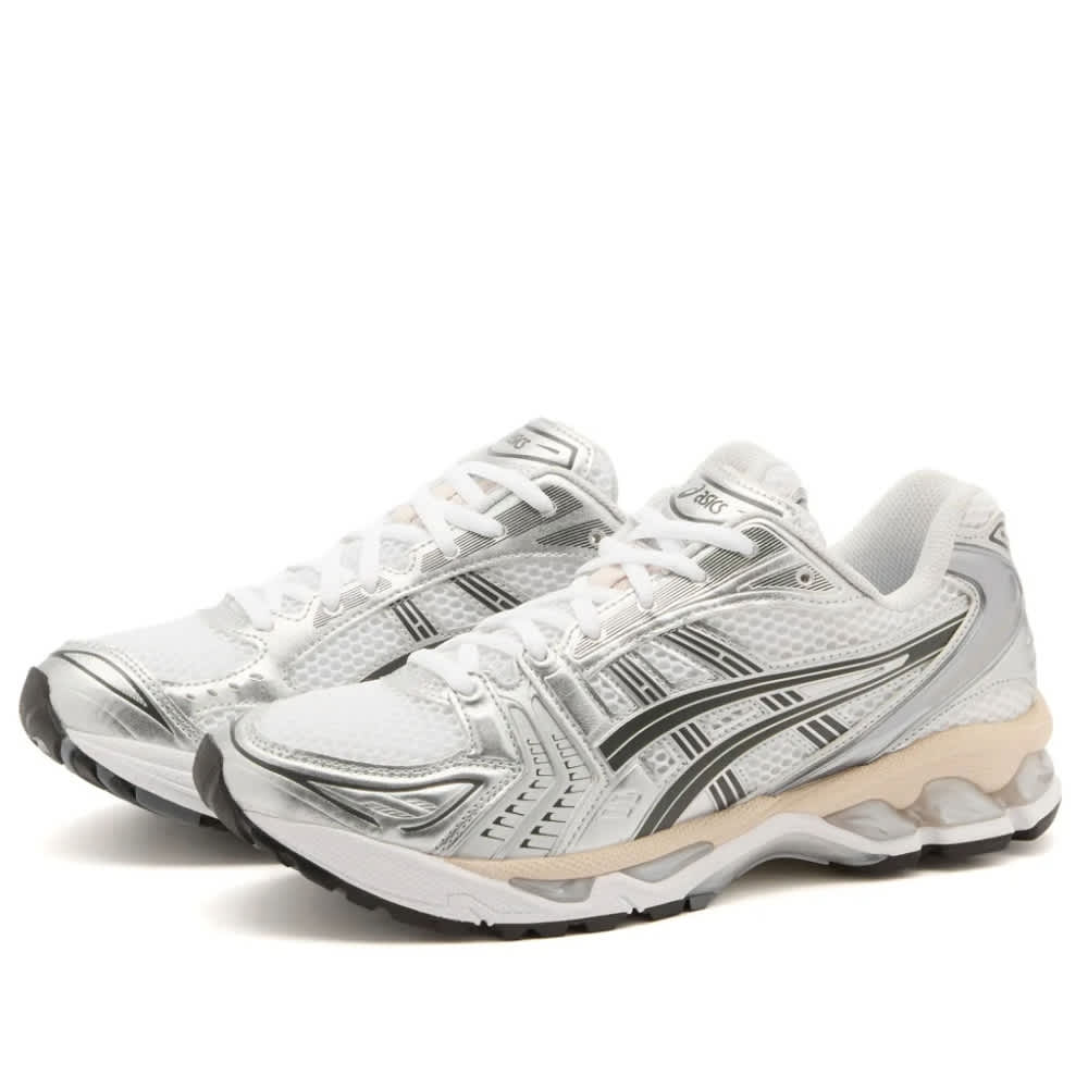 Asics GEL-Kayano 14 Sneaker in White and Graphite Grey