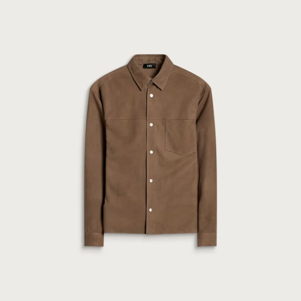 END. Task Suede Leather Shirt