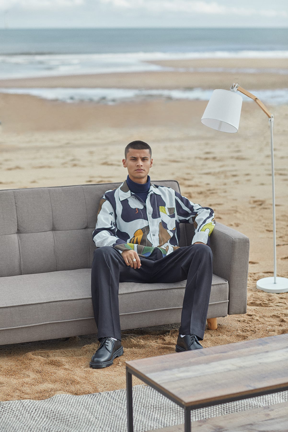 Our Legacy shirt and trousers for Bare Minimum END. editorial