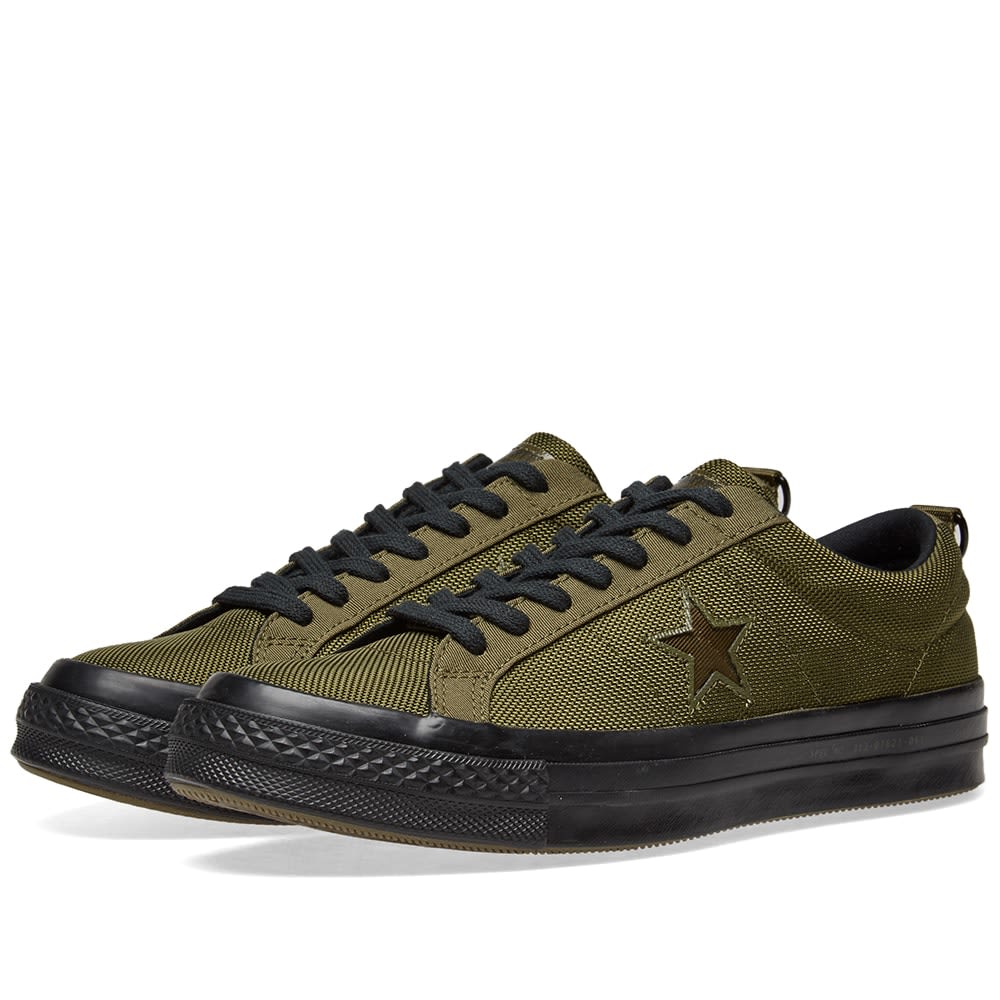 olive green converse one star