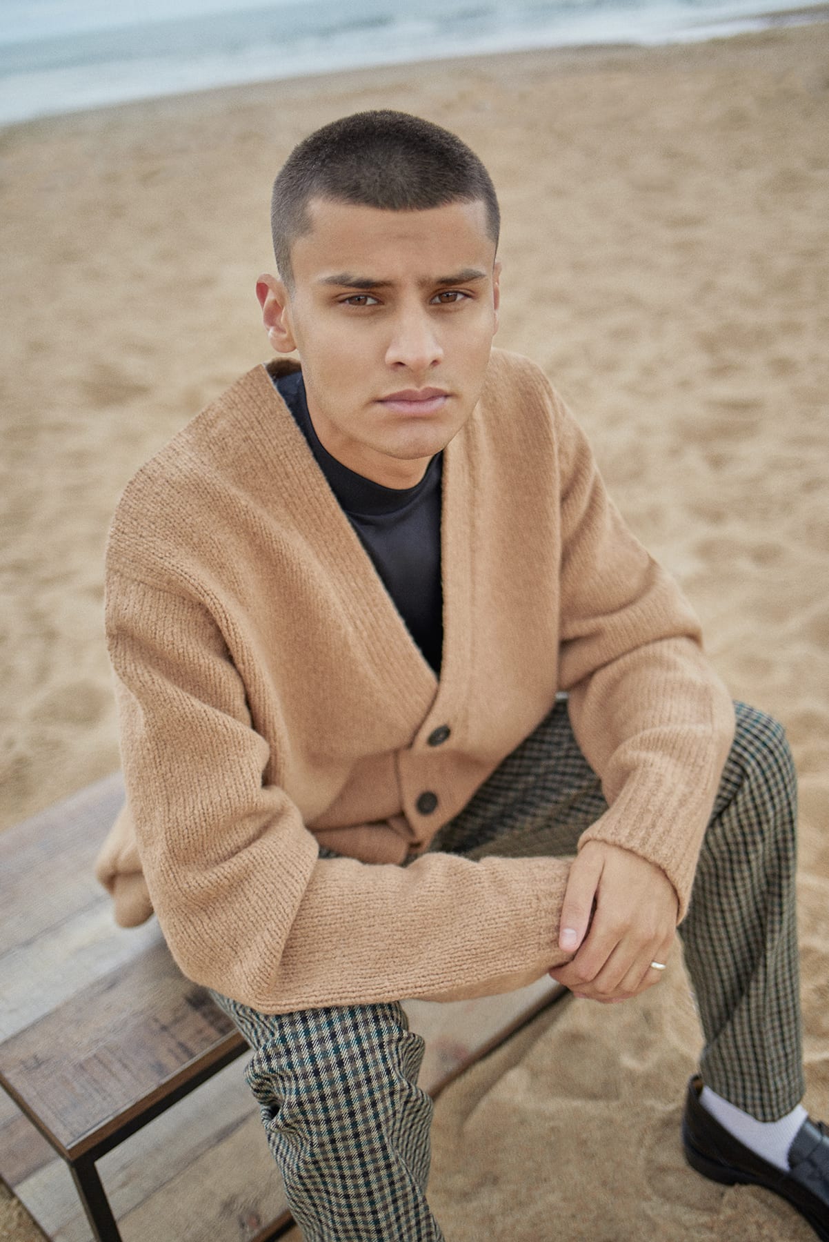 Acne Studios cardigan for Bare Minimum END. editorial