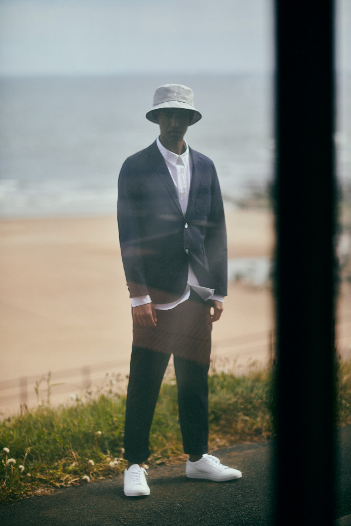 norse projects seersucker bucket hat