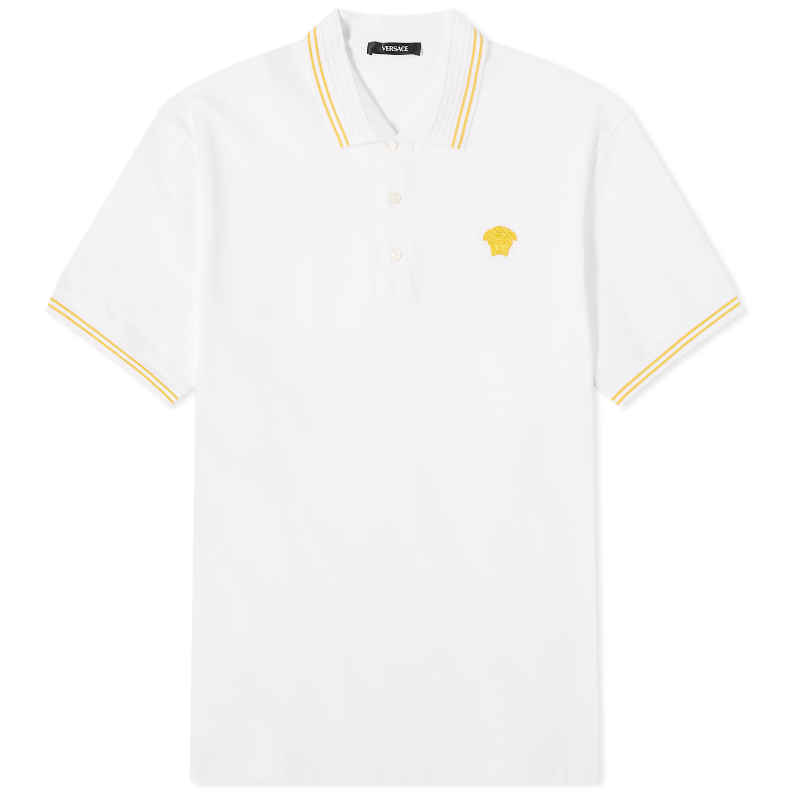 Versace Men's White Medusa Polo Medium