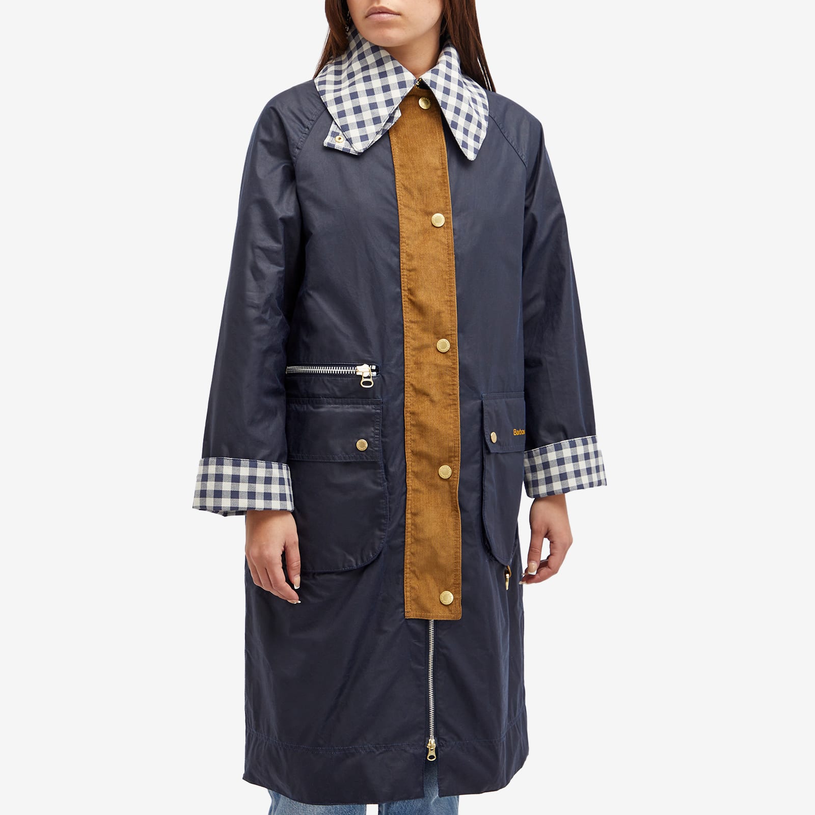 Barbour レディース38 NAVY ~ Barbour Cropped Beadnell Ladies Wax Jacket MSRP$488 British