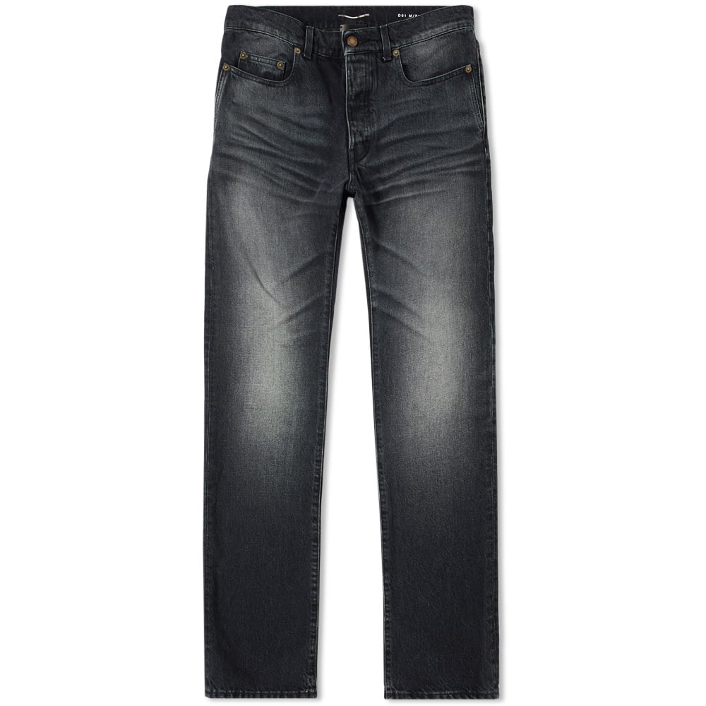 Saint Laurent レギュラーフィットジーンズ ブラック FW24/25 ミック ジーンズ（ブラックデニム） | Saint Laurent サン