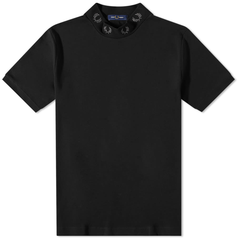 Fred Perry Laurel Wreath High Neck T Shirt Black END JP fred-perry-laurel-wreath-high-neck-t-shirt-black-end-jp