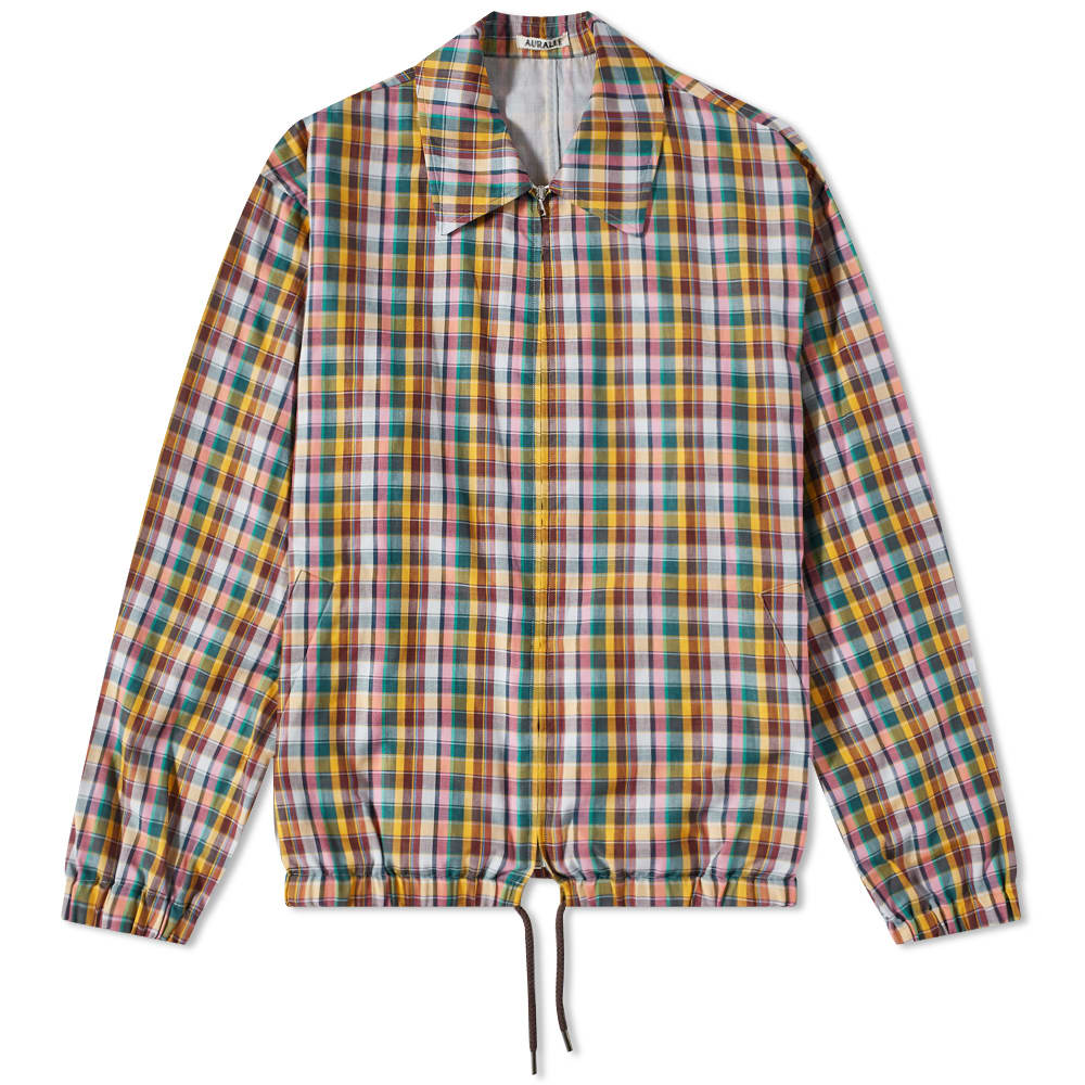 Auralee Madras Check Zip Jacket Mix Madras Check | END. (TW)