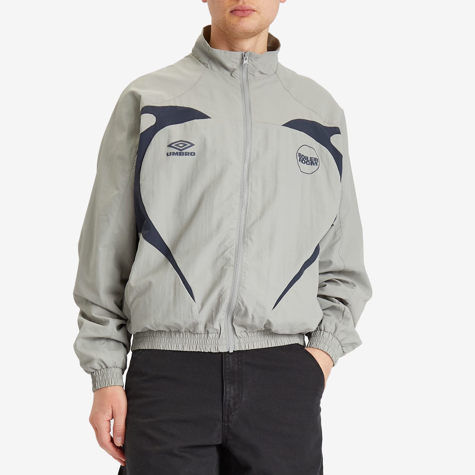 Boiler Room Men's x Umbro Shell Track Jacket Grey