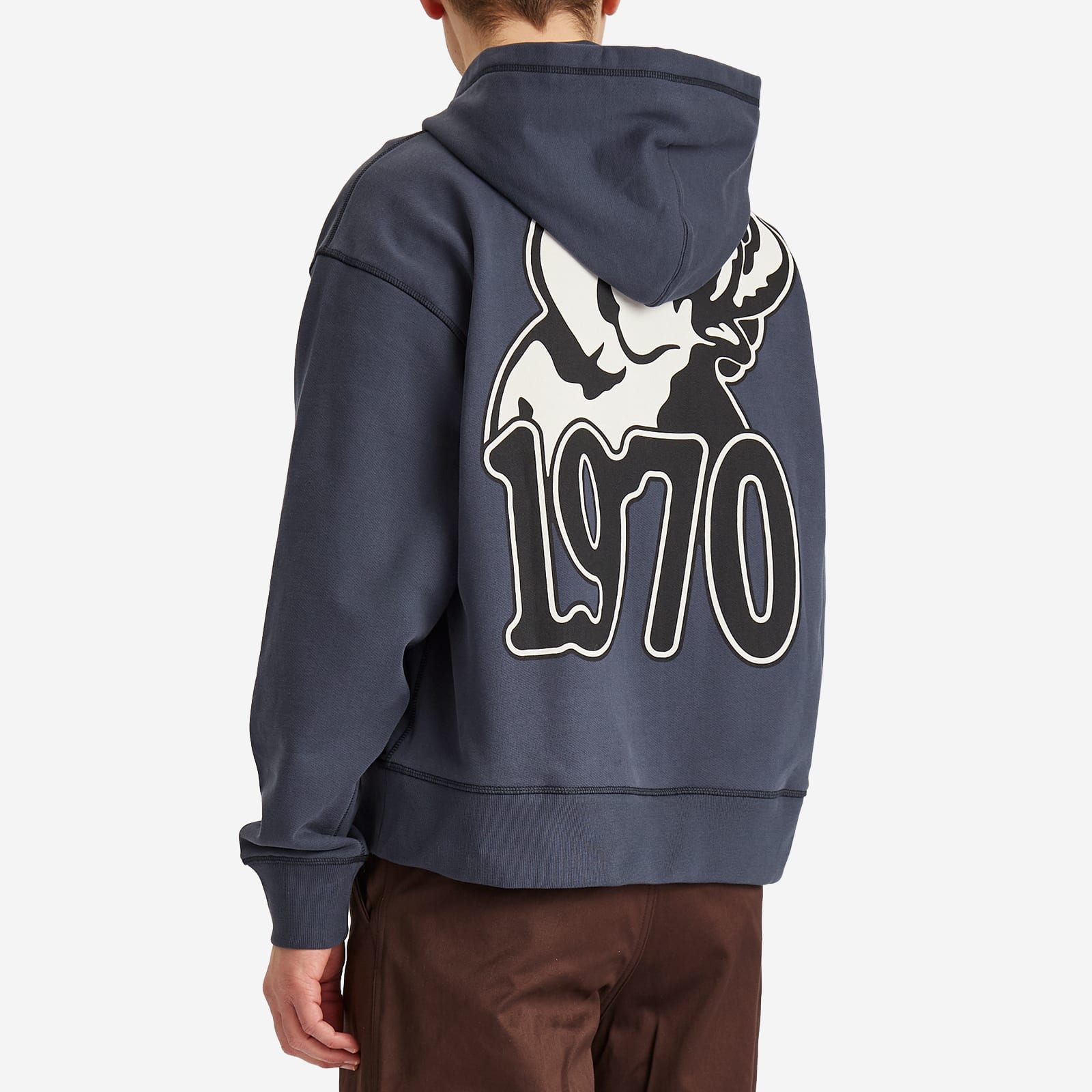 Kenzo Men's Gots Jungle Elephant Full Zip Hoodie Midnight Blue